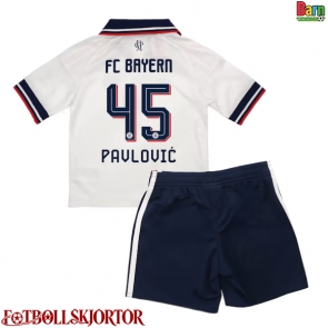 Bayern Munich Aleksandar Pavlovic #45 Borta Kläder Barn 2026-27 Kortärmad (+ Korta byxor)